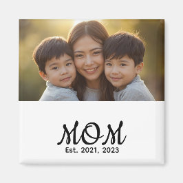 Benutzerdefinierte Mom Established Modern Script F Magnet