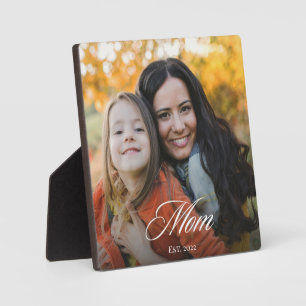 Benutzerdefinierte Mom Established Moderne Elegant Fotoplatte