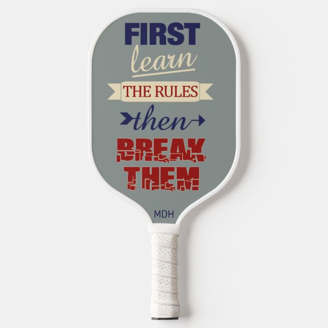 benutzerdefinierte Monografie der Break Rules Pickleball Schläger (Vorderseite)