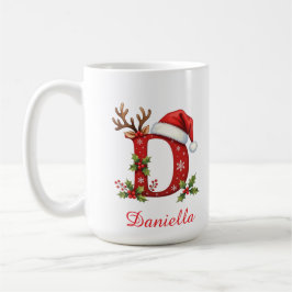 Benutzerdefinierte Monogramm Anfangs-Schneeflocke Kaffeetasse