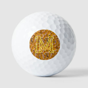 Benutzerdefinierte Monogramm Anfangsbuchstabe Name Golfball
