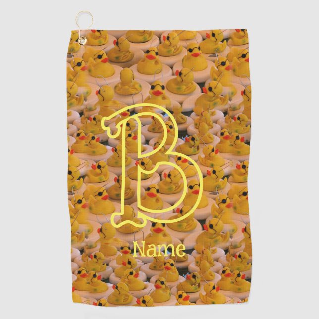 Benutzerdefinierte Monogramm Anfangsbuchstabe Name Golfhandtuch (Vorderseite)