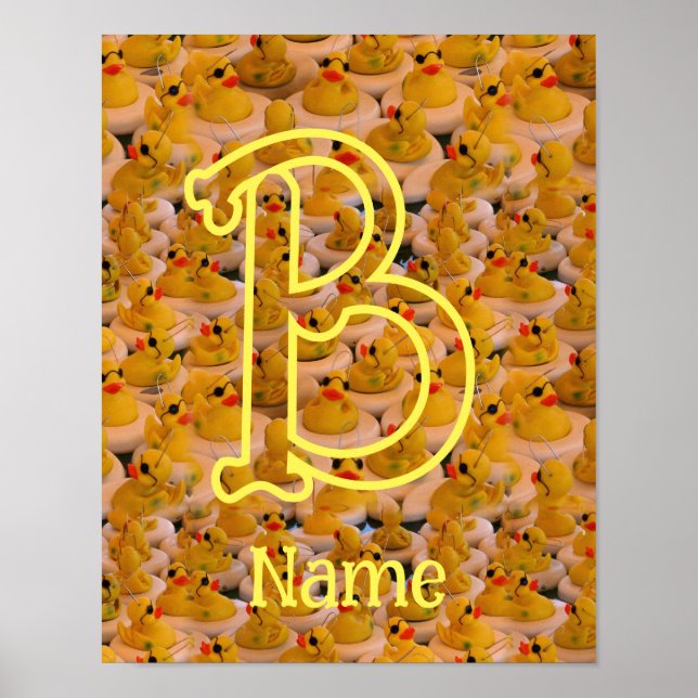 Benutzerdefinierte Monogramm Anfangsbuchstabe Name Poster (Vorne)