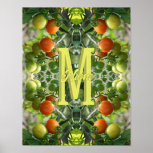 Benutzerdefinierte Monogramm Anfangsbuchstabe Name Poster