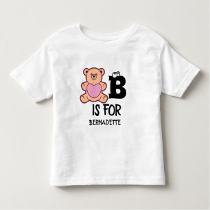 Benutzerdefinierte Monogramm B ist für ein lustige Kleinkind T-shirt