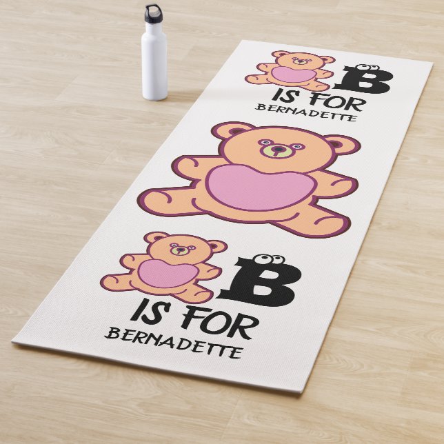 Benutzerdefinierte Monogramm B ist für ein lustige Yogamatte (Beispiel)