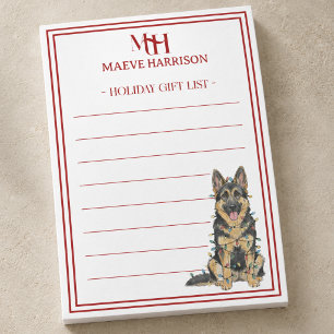 Benutzerdefinierte Monogramm Deutsche Schäferhund Post-it Klebezettel