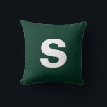 Benutzerdefinierte Monogramm erste dunkelgrüne Far Kissen<br><div class="desc">Benutzerdefinierte Monogramm erste dunkelgrüne Farbe</div>