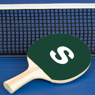 Benutzerdefinierte Monogramm erste dunkelgrüne Far Tischtennis Schläger