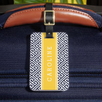 Benutzerdefinierte Monogramm für Navy und Gelb-Gri