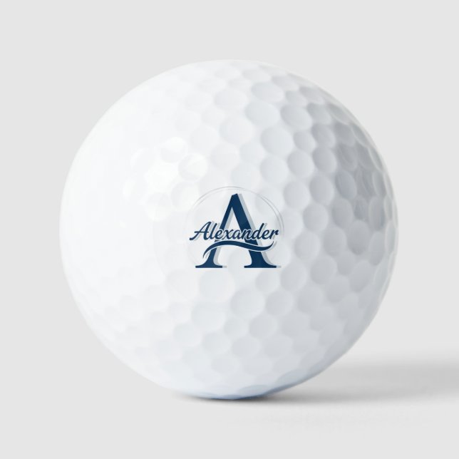 Benutzerdefinierte Monogramm-Golfbälle mit Alexand Golfball (Vorderseite)