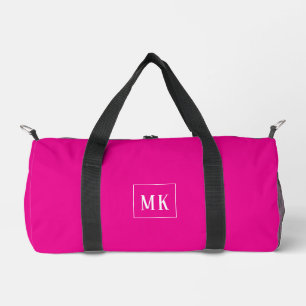 Benutzerdefinierte Monogramm, heißrosa überall Duffle Bag