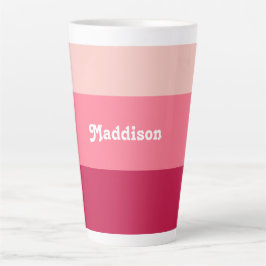 Benutzerdefinierte Monogramm, hellrosa Retrotypogr Milchtasse