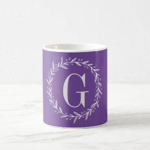 Benutzerdefinierte Monogramm-Initial Kaffeetasse