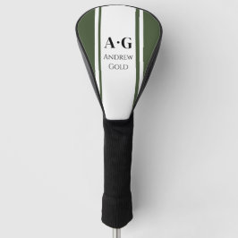 Benutzerdefinierte Monogramm-Initialen - grün Golf Headcover