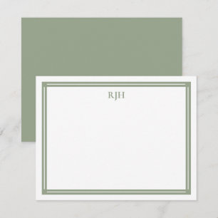 Benutzerdefinierte Monogramm-Initialen mit magerer Mitteilungskarte