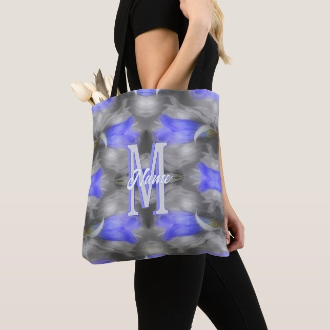 Benutzerdefinierte Monogramm-Initialen-Name Blumen (Von Nahem)