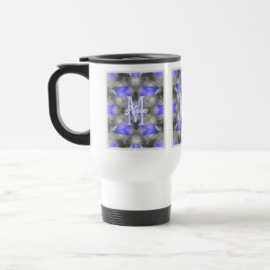 Benutzerdefinierte Monogramm-Initialen Name Floral Reisebecher