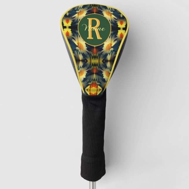 Benutzerdefinierte Monogramm-Initialen Name Gänseb Golf Headcover (Vorderseite)