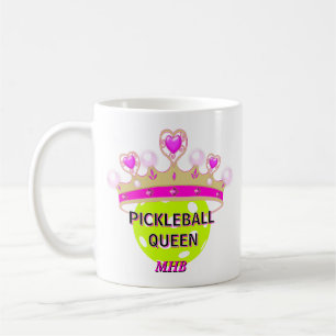 Benutzerdefinierte Monogramm-Initialen Pickleball- Kaffeetasse