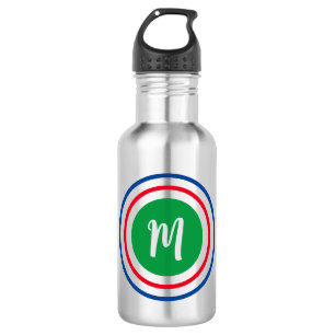 Benutzerdefinierte monogramm-Konzentrierkreise Mod Edelstahlflasche