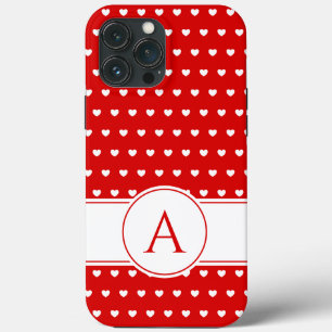 Benutzerdefinierte Monogramm markierend rot und we Case-Mate iPhone Hülle