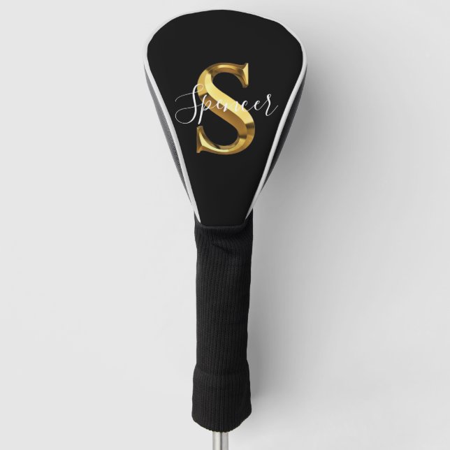 Benutzerdefinierte Monogramm-Name Golf-Schlagkopfa Golf Headcover (Vorderseite)