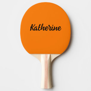 Benutzerdefinierte Monogramm Name Safety Orange Tischtennis Schläger