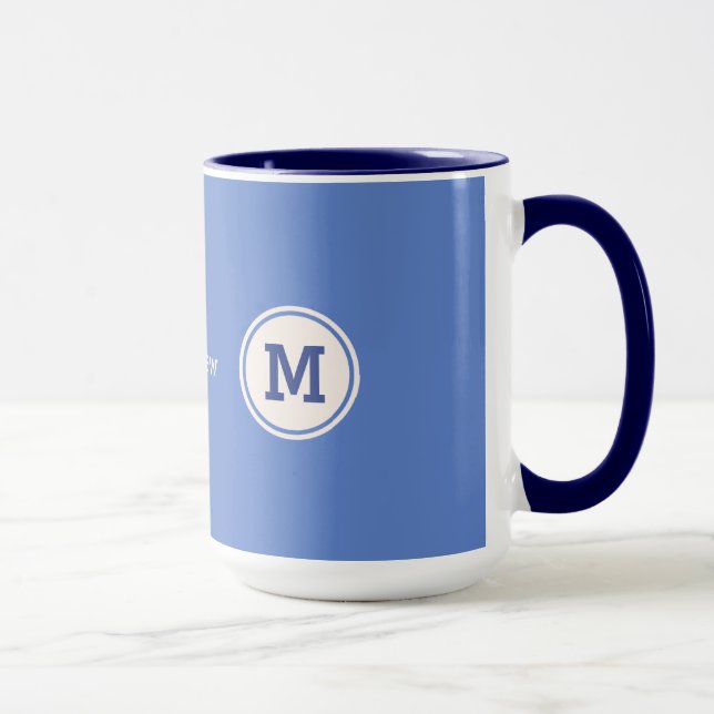 Benutzerdefinierte Monogramm-, Name- und Tasse (Rechts)