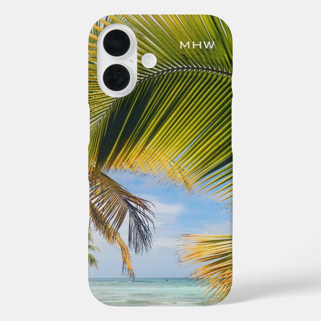 Benutzerdefinierte monogramm-Palms-Telefonfälle Case-Mate iPhone Hülle (Rückseite)