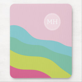 Benutzerdefinierte monogramm Regenbogen-Tendenz bu Mousepad