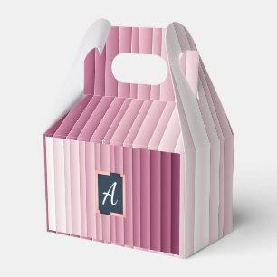 Benutzerdefinierte Monogramm-Rosa-Verlaufs-Vertika Geschenkschachtel