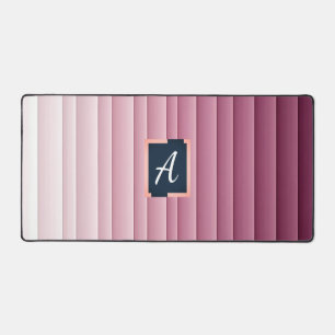 Benutzerdefinierte Monogramm-Rosa-Verlaufs-Vertika Schreibtischunterlage