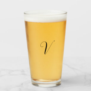 Benutzerdefinierte Monogramm-Schrift Initiale Glas