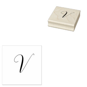 Benutzerdefinierte Monogramm-Schrift Initiale Gummistempel