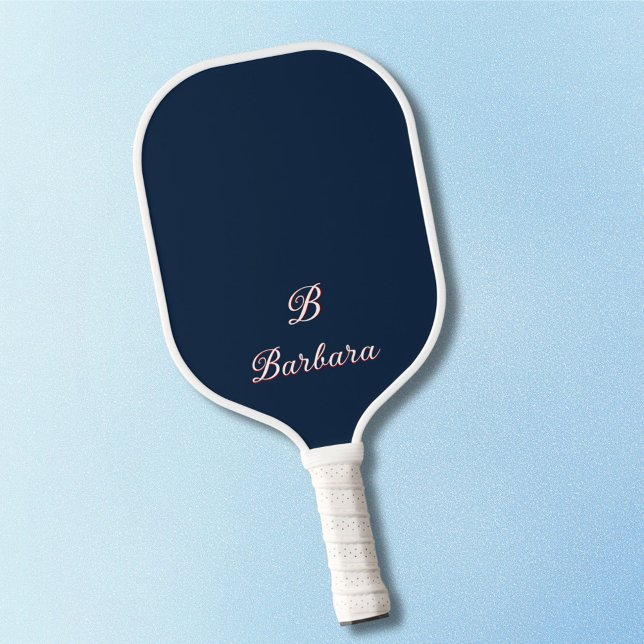 Benutzerdefinierte Monogramm-Schrift-Name Pickleball Schläger (Von Creator hochgeladen)