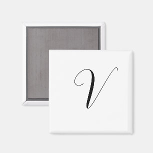 Benutzerdefinierte Monogramm-Schriftinitiale Magnet