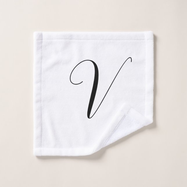 Benutzerdefinierte Monogramm-Schriftinitiale Waschlappen (Waschlappen)