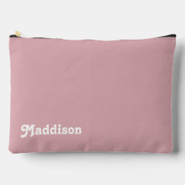 Benutzerdefinierte Monogramm, staubige rosa Retrot Zubehörtasche