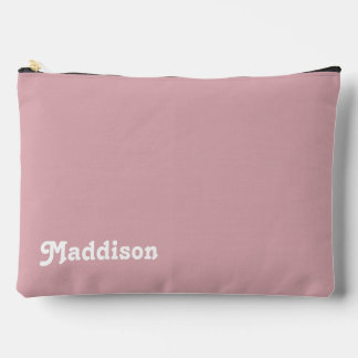 Benutzerdefinierte Monogramm, staubige rosa Retrot Zubehörtasche