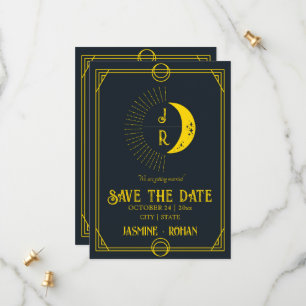 Benutzerdefinierte Monogramm-Tarotkarte Hochzeit S Save The Date