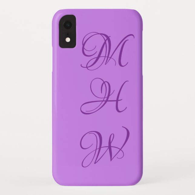 Benutzerdefinierte Monogramm- und Farbphänomenklat Case-Mate iPhone Hülle (Rückseite)