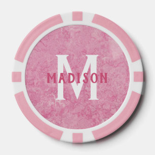 Benutzerdefinierte Monogramm- und Namensangaben Im Pokerchips