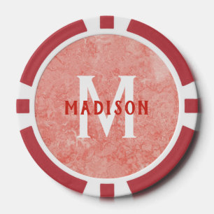 Benutzerdefinierte Monogramm- und Namenschips Imit Pokerchips