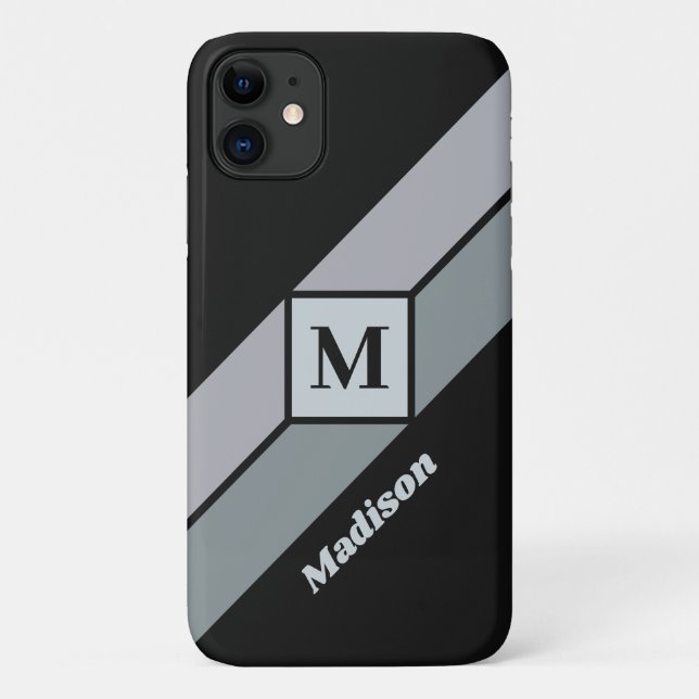 Benutzerdefinierte Monogramm- und Namenssymbole Case-Mate iPhone Hülle (Rückseite)