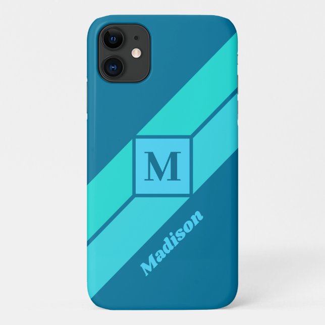 Benutzerdefinierte Monogramm- und Namenssymbole Case-Mate iPhone Hülle (Rückseite)