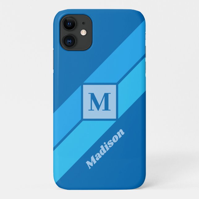 Benutzerdefinierte Monogramm- und Namenssymbole Case-Mate iPhone Hülle (Rückseite)