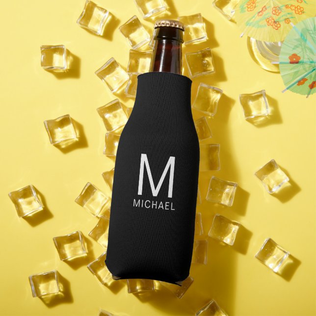 Benutzerdefinierte Monogramm-Vorlage elegant Schwa Flaschenkühler (In Situ Sommer)