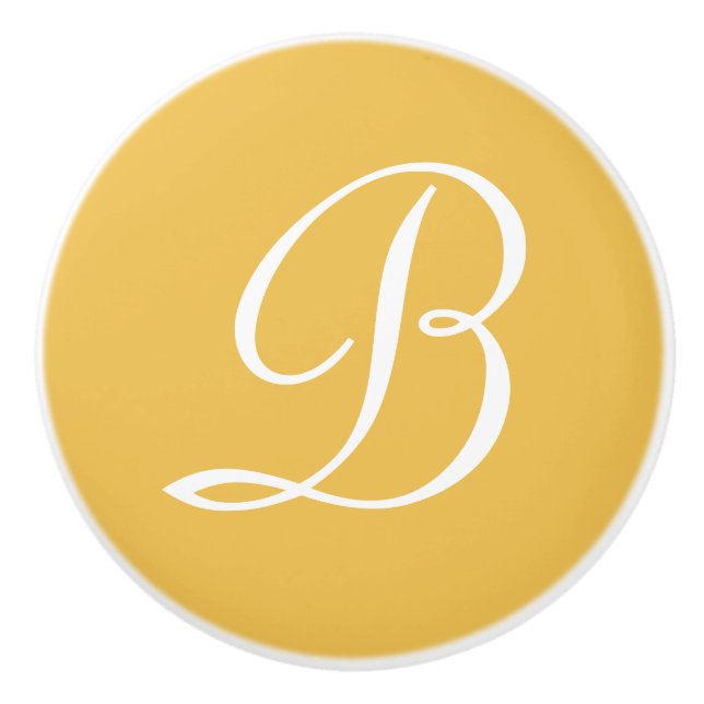 Benutzerdefinierte Monogrammbuchstaben für die Far Keramikknauf (Vorderseite)