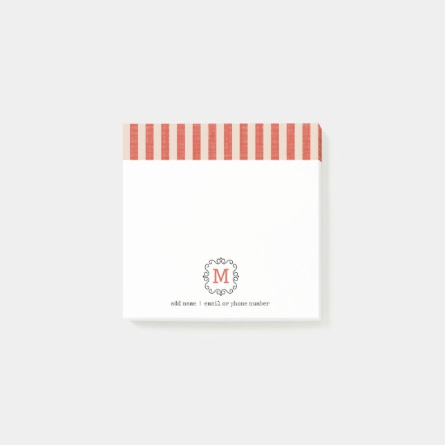 Benutzerdefinierte Monogramme Post-it® Notizen im  (Vorderseite)